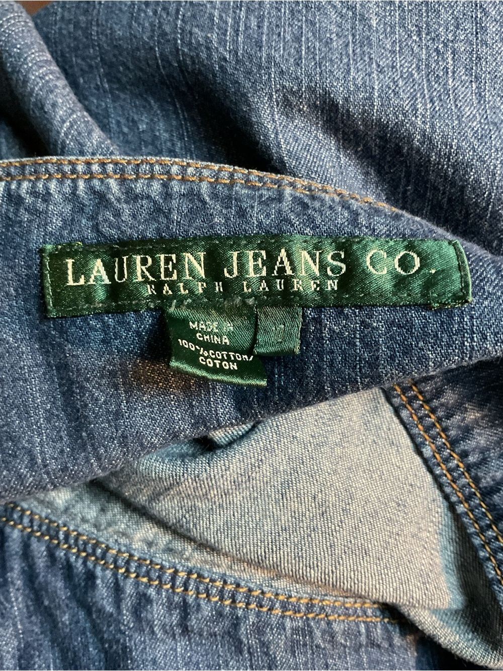Vintage Ralph Lauren Denim A-Line Maxi Skirt - Picture 6 of 6